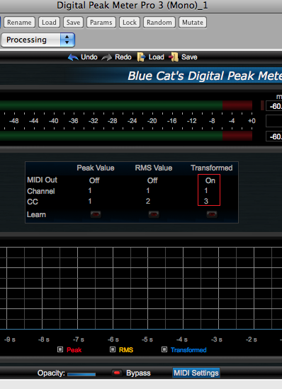 Step 07 - In the DPMP, enable the transformed envelope MIDI output and setup the MIDI CC channel and number